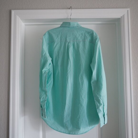 Chaps Mint Green Casual Button Down Long Sleeve Shirt Size Small w/front pocket - Picture 4 of 7